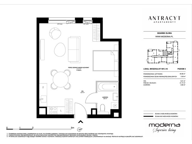 Mieszkanie w inwestycji Antracyt Apartamenty, symbol 3.10 » nportal.pl