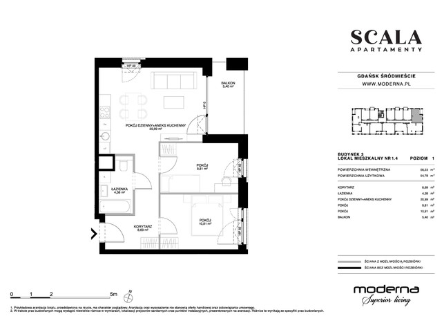 Mieszkanie w inwestycji Apartamenty Scala, symbol 3-1.4 » nportal.pl