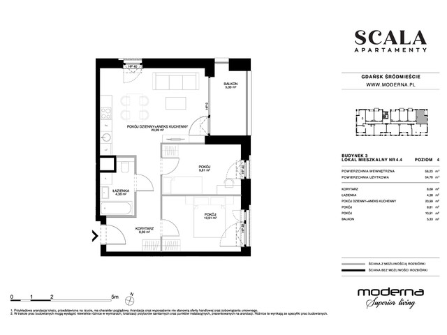 Mieszkanie w inwestycji Apartamenty Scala, symbol 3-4.4 » nportal.pl