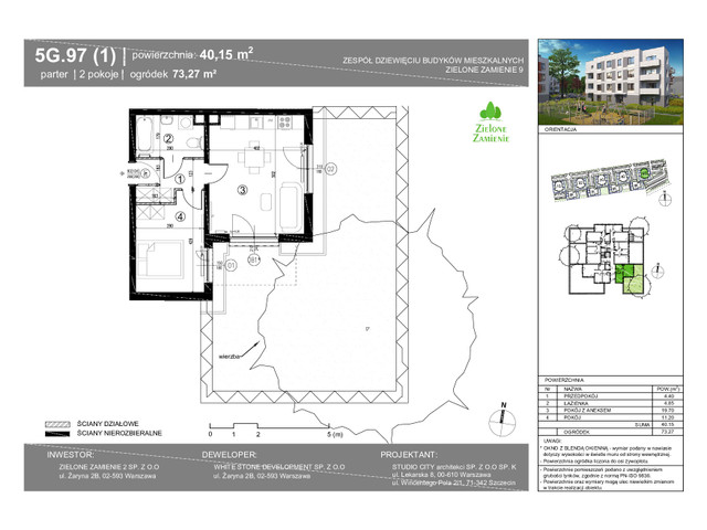 Mieszkanie w inwestycji Zielone Zamienie Etap IX, symbol 5G.1 » nportal.pl