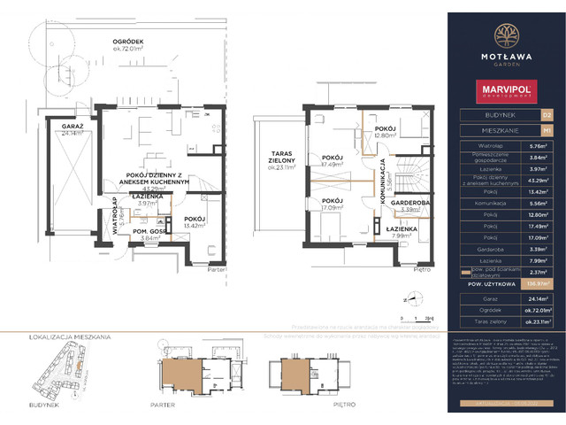 Mieszkanie w inwestycji MOTŁAWA GARDEN, symbol D2.M1 » nportal.pl