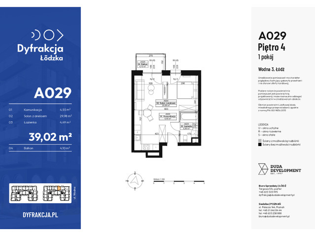 Mieszkanie w inwestycji Dyfrakcja Łódzka, symbol A029 » nportal.pl