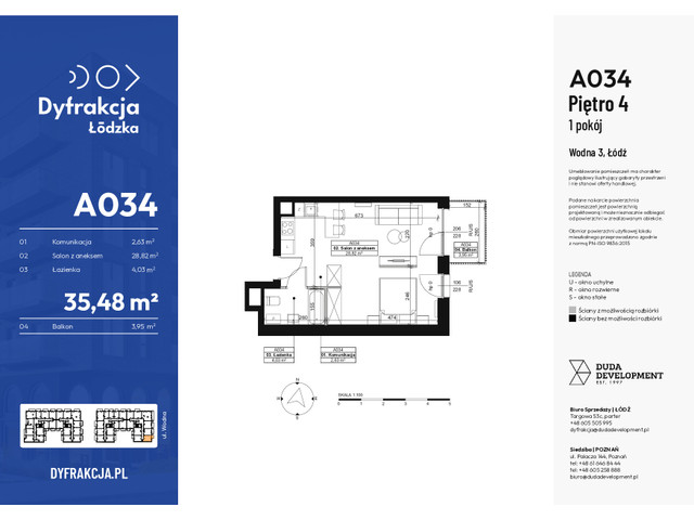 Mieszkanie w inwestycji Dyfrakcja Łódzka, symbol A034 » nportal.pl