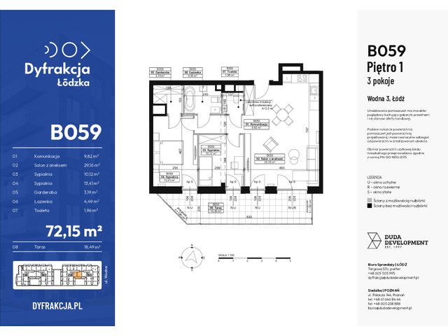 Mieszkanie w inwestycji Dyfrakcja Łódzka, symbol B059 » nportal.pl