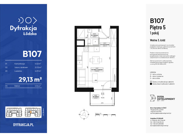 Mieszkanie w inwestycji Dyfrakcja Łódzka, symbol B107 » nportal.pl
