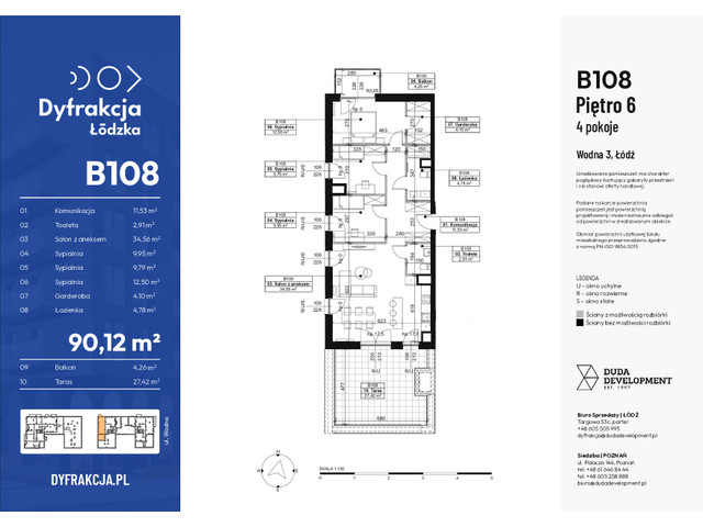 Mieszkanie w inwestycji Dyfrakcja Łódzka, symbol B108 » nportal.pl