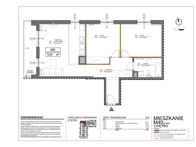 Mieszkanie w inwestycji Czerwieńskiego 3, symbol 40 » nportal.pl