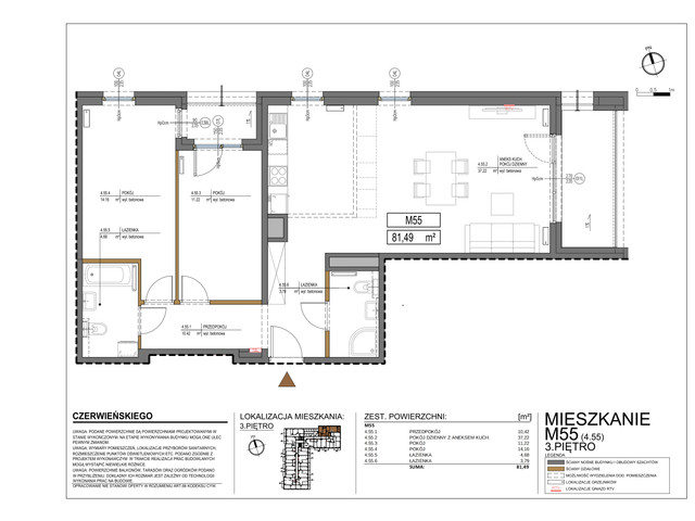 Mieszkanie w inwestycji Czerwieńskiego 3, symbol 55 » nportal.pl