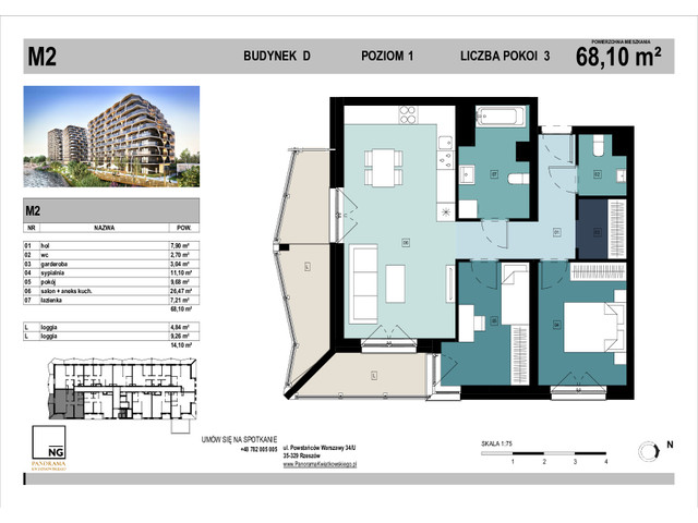 Mieszkanie w inwestycji PANORAMA KWIATKOWSKIEGO, symbol D_2 » nportal.pl