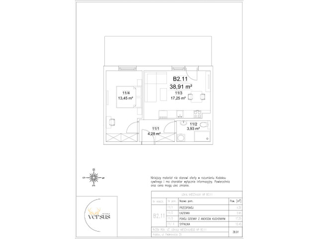 Mieszkanie w inwestycji Osiedle Versus, symbol B2/M11 » nportal.pl