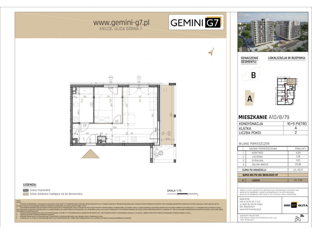 Mieszkanie w inwestycji GEMINI G7, symbol A10/8/79 » nportal.pl