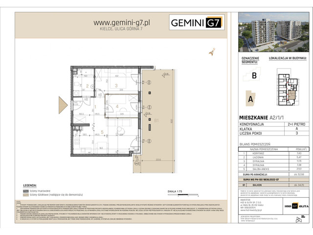 Mieszkanie w inwestycji GEMINI G7, symbol A2/2/1 » nportal.pl