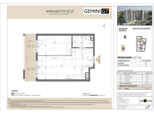 Mieszkanie w inwestycji GEMINI G7, symbol A3/7/16 » nportal.pl