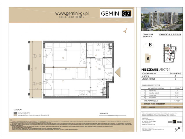 Mieszkanie w inwestycji GEMINI G7, symbol A5/7/34 » nportal.pl