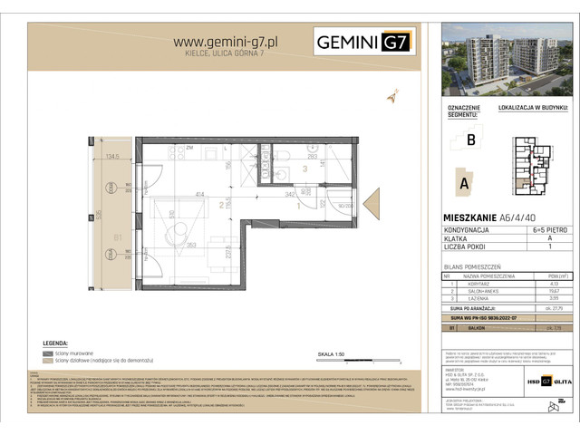 Mieszkanie w inwestycji GEMINI G7, symbol A6/4/40 » nportal.pl