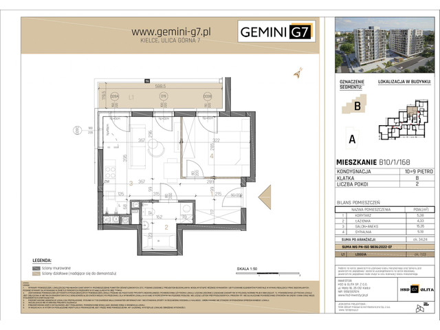 Mieszkanie w inwestycji GEMINI G7, symbol B10/1/168 » nportal.pl