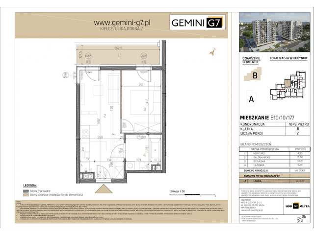 Mieszkanie w inwestycji GEMINI G7, symbol B10/10/177 » nportal.pl