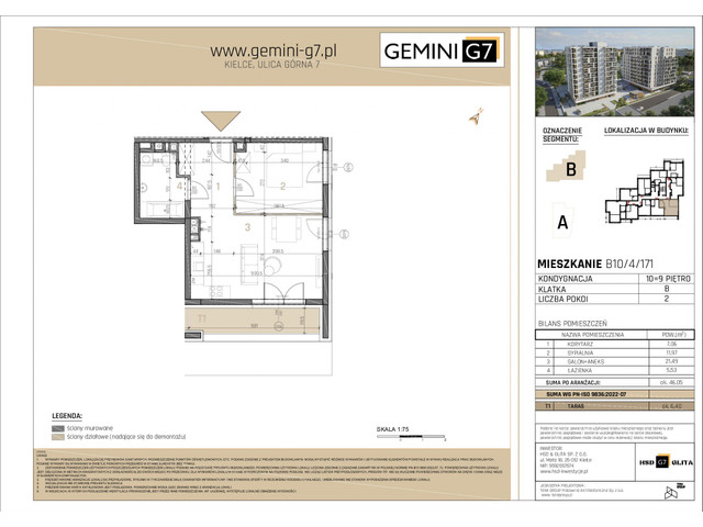 Mieszkanie w inwestycji GEMINI G7, symbol B10/4/171 » nportal.pl