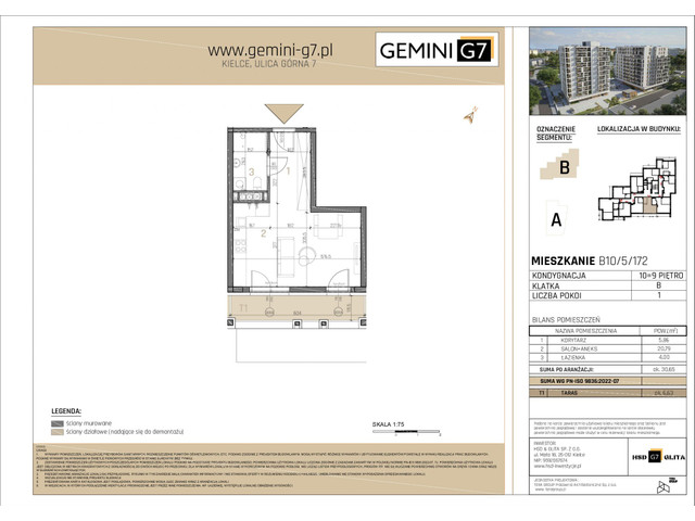 Mieszkanie w inwestycji GEMINI G7, symbol B10/5/172 » nportal.pl