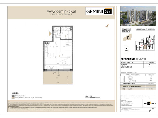 Mieszkanie w inwestycji GEMINI G7, symbol B2/6/93 » nportal.pl