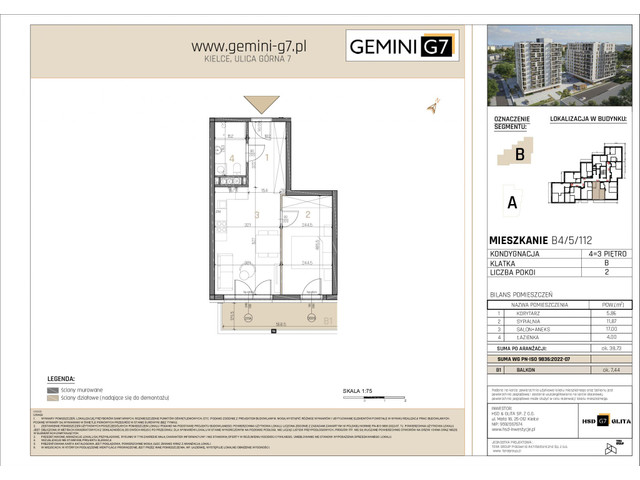 Mieszkanie w inwestycji GEMINI G7, symbol B4/5/112 » nportal.pl