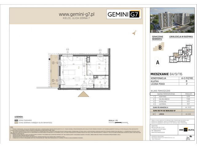 Mieszkanie w inwestycji GEMINI G7, symbol B4/9/116 » nportal.pl