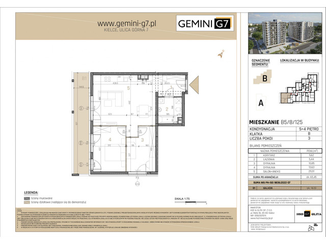 Mieszkanie w inwestycji GEMINI G7, symbol B5/8/125 » nportal.pl