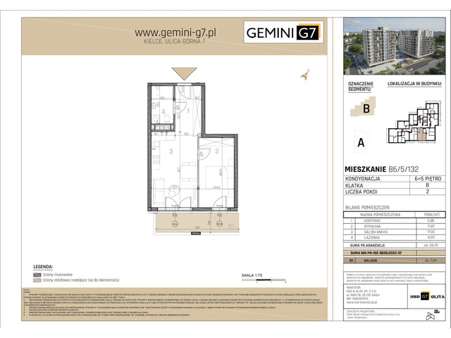 Mieszkanie w inwestycji GEMINI G7, symbol B6/5/132 » nportal.pl