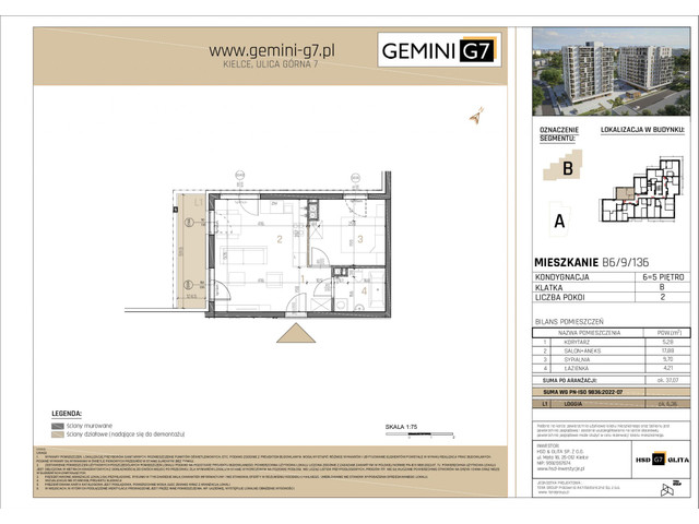 Mieszkanie w inwestycji GEMINI G7, symbol B6/9/136 » nportal.pl