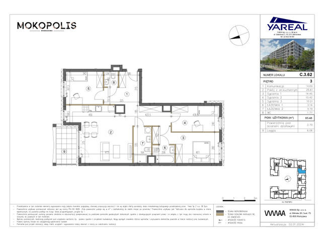 Mieszkanie w inwestycji MOKOPOLIS, symbol C.3.62 » nportal.pl