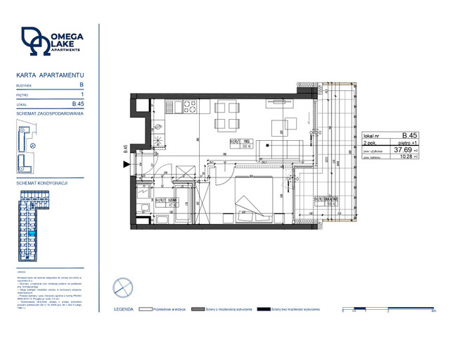 Mieszkanie w inwestycji Omega Lake Apartments, symbol B.1.45 » nportal.pl