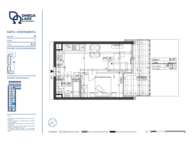 Komercyjne w inwestycji Omega Lake Apartments - lokale inwest..., budynek Do podanej ceny należy doliczyć 23% VAT., symbol B.1.47 » nportal.pl