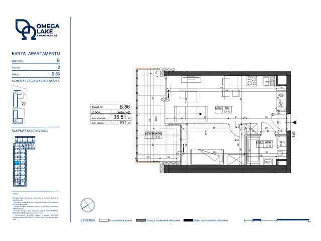 Komercyjne w inwestycji Omega Lake Apartments - lokale inwest..., budynek Do podanej ceny należy doliczyć 23% VAT., symbol B.2.86 » nportal.pl