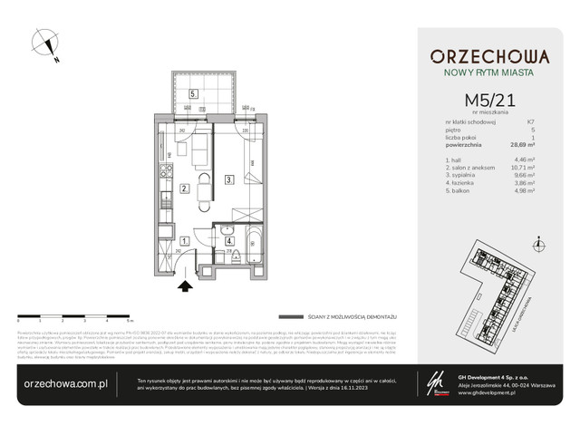 Mieszkanie w inwestycji Orzechowa, symbol M5/21 » nportal.pl