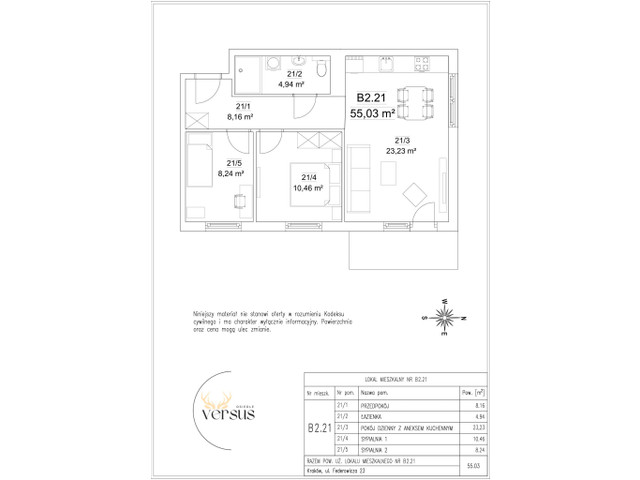 Mieszkanie w inwestycji Osiedle Versus, symbol B2/M21 » nportal.pl