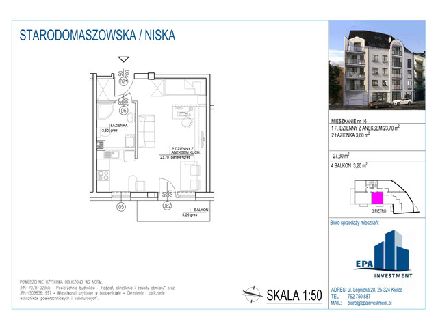 Mieszkanie w inwestycji Kamienica przy ul. Starodomaszowskiej, symbol M16 » nportal.pl