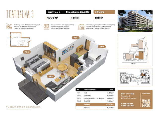 Mieszkanie w inwestycji Teatralna 3, symbol B3.B09 » nportal.pl