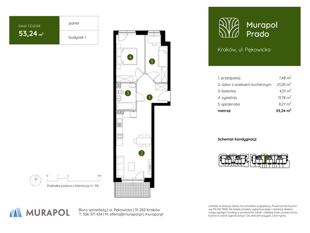 Mieszkanie w inwestycji Murapol Prado, symbol 1.D.0.04 » nportal.pl