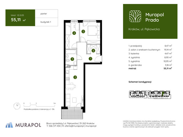 Mieszkanie w inwestycji Murapol Prado, symbol 1.E.0.05 » nportal.pl