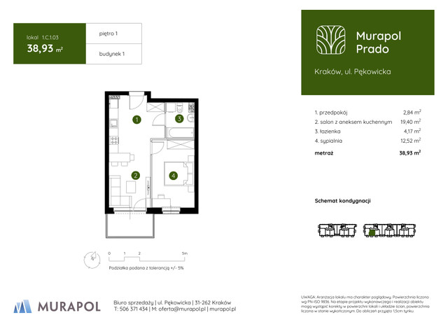 Mieszkanie w inwestycji Murapol Prado, symbol 1.C.1.03 » nportal.pl