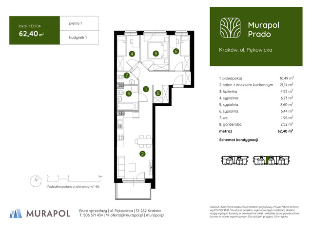 Mieszkanie w inwestycji Murapol Prado, symbol 1.D.1.04 » nportal.pl