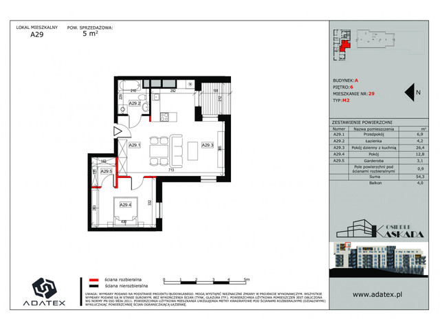 Mieszkanie w inwestycji Osiedle Kaskada, symbol A-A29 » nportal.pl