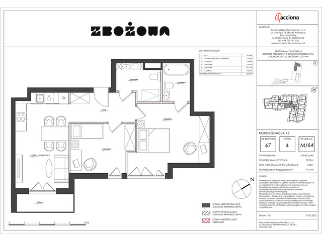 Mieszkanie w inwestycji ZBOŻOWA, symbol 67-67.64 » nportal.pl