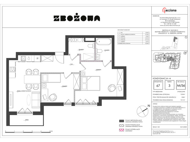 Mieszkanie w inwestycji ZBOŻOWA, symbol 67-67.56 » nportal.pl