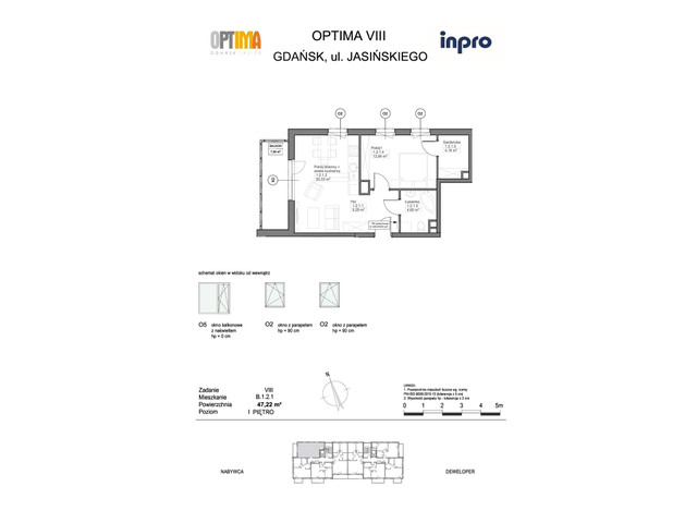 Mieszkanie w inwestycji Optima, symbol B.1.2.1 » nportal.pl