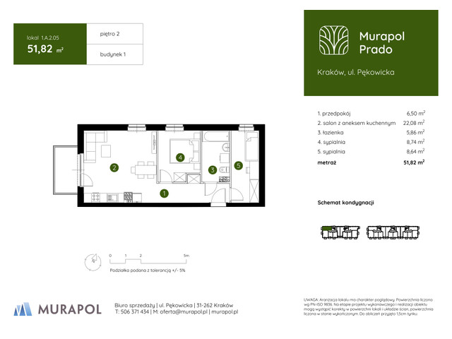 Mieszkanie w inwestycji Murapol Prado, symbol 1.A.2.05 » nportal.pl