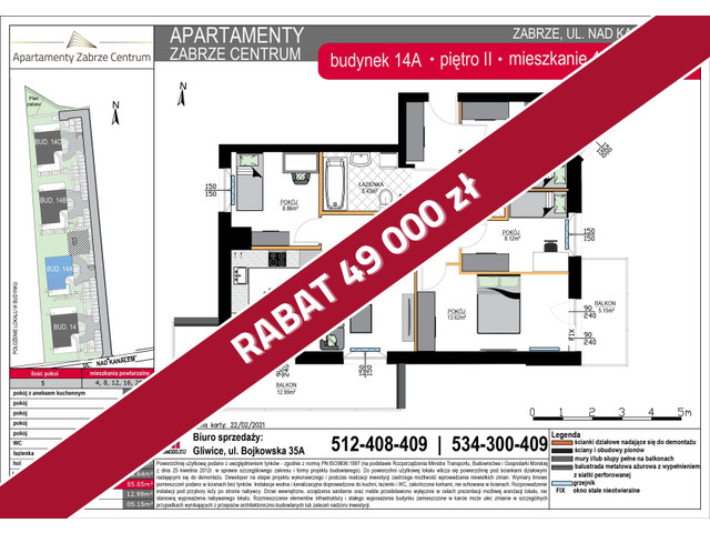 Mieszkanie w inwestycji Apartamenty Zabrze Centrum - Budynek 14A, symbol 14A-AM04 » nportal.pl