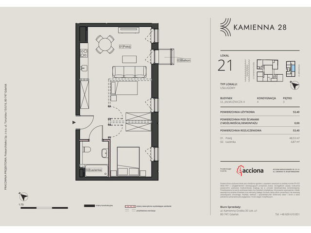Mieszkanie w inwestycji KAMIENNA 28, symbol 4-4.21 » nportal.pl