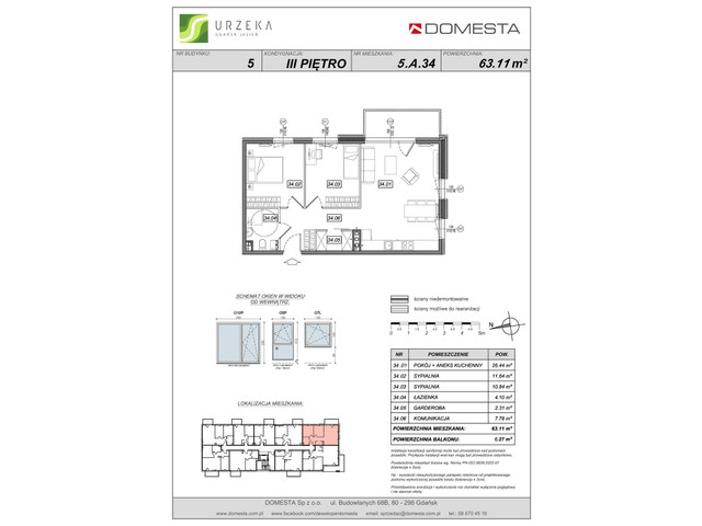 Mieszkanie w inwestycji Urzeka, symbol 5-5.A.34 » nportal.pl