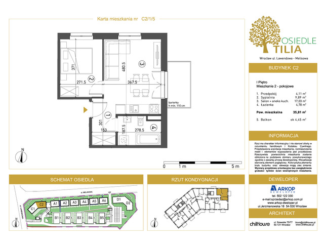 Mieszkanie w inwestycji Osiedle Tilia, symbol C2-C2/1/5 » nportal.pl